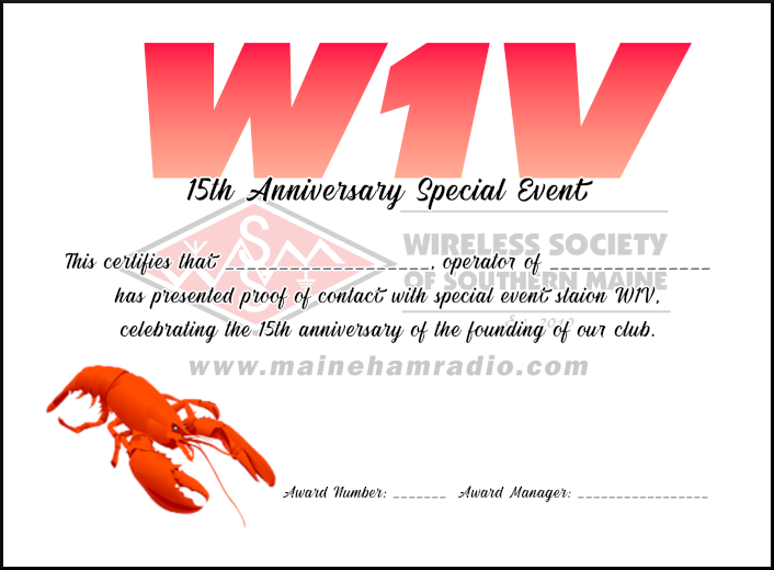 W1V 15th Anniversary Special Event